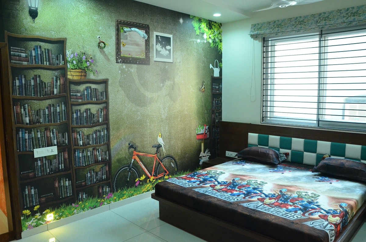 Children Room with Customized wallpeper
