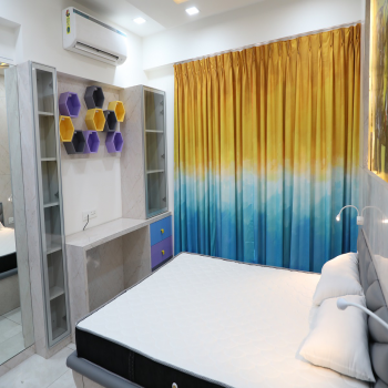 Master Bedroom with Customized Curtain